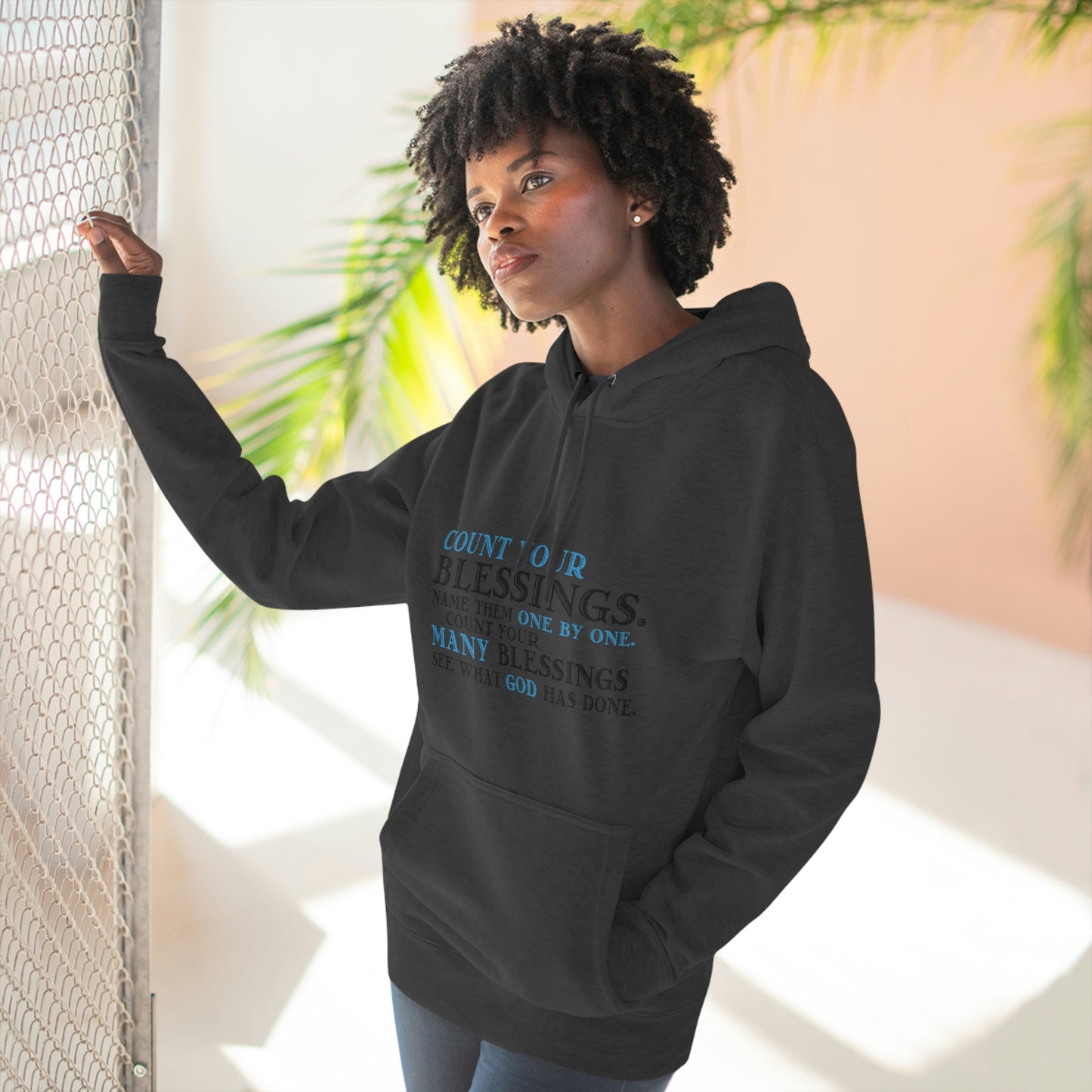 Count Your Blessings Unisex Premium Pullover Hoodie