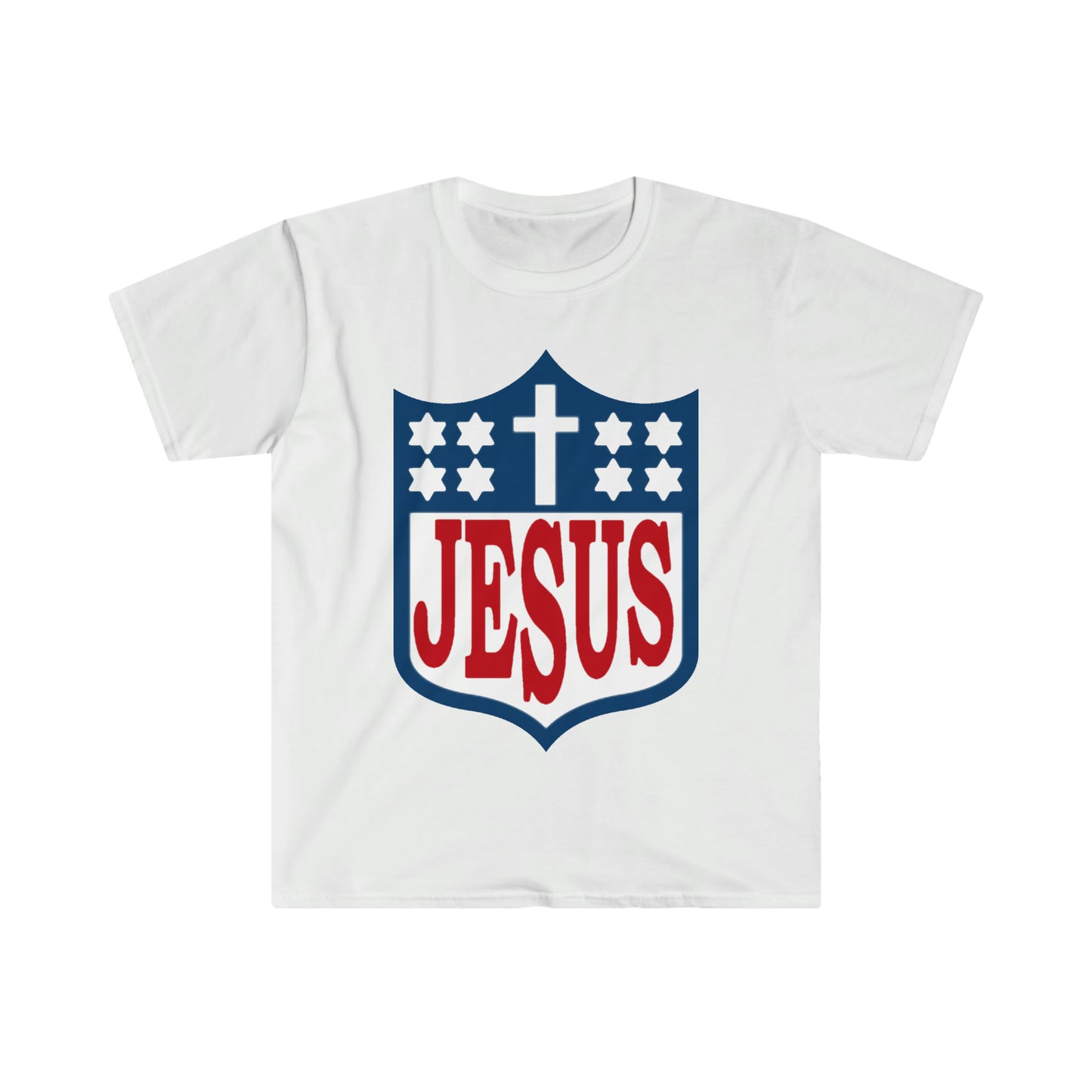 Jesus NFL logo type  Softstyle T-Shirt