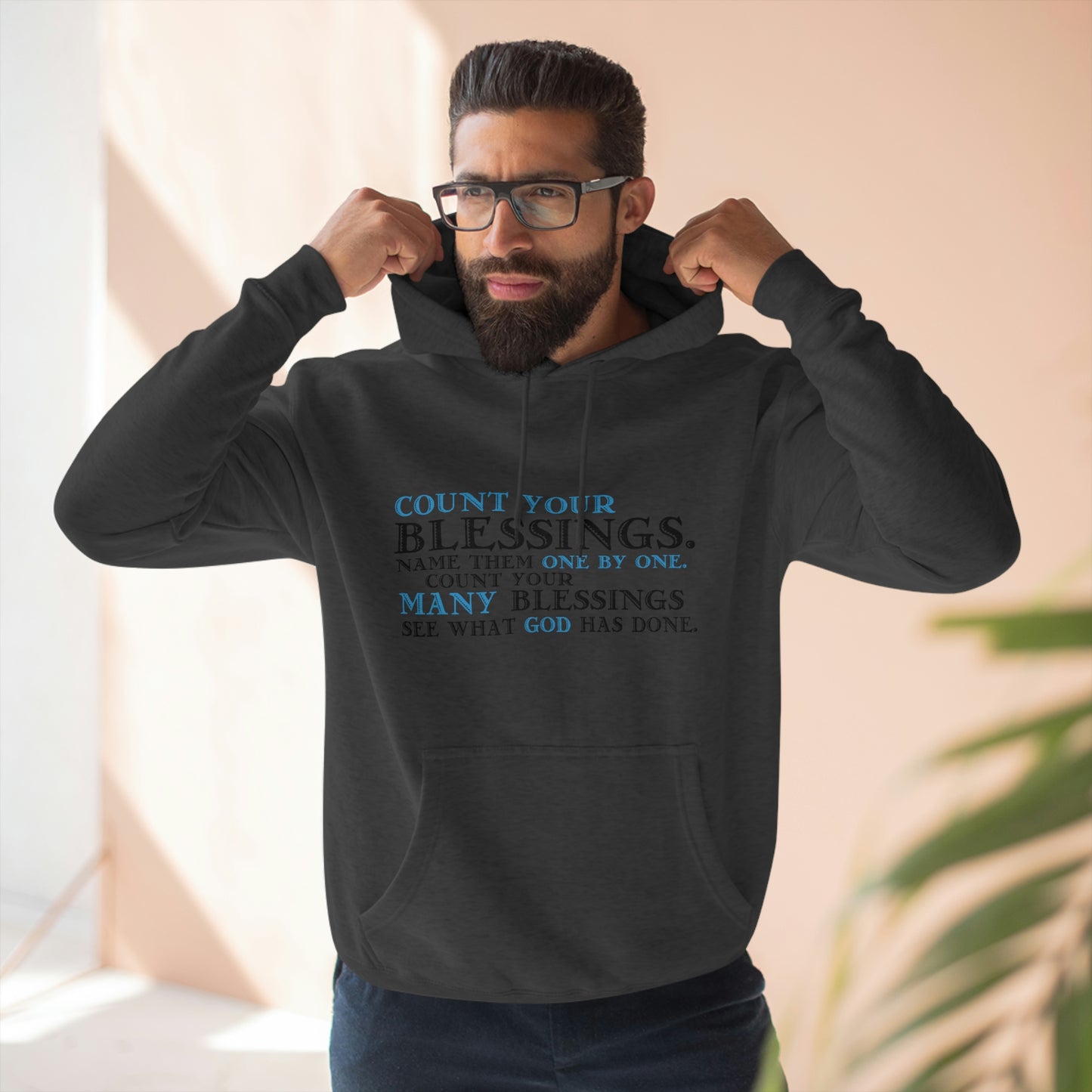 Count Your Blessings Unisex Premium Pullover Hoodie